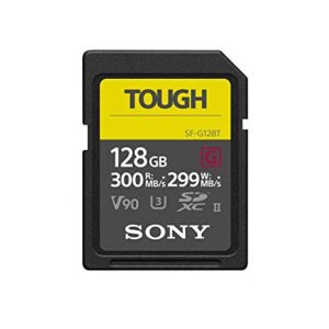 Sony 128GB SF-G series TOUGH specification UHS-II U3 V90 SDHC Digital Memory Card - Read 300MB/s Write 299MB/s SF-G128T