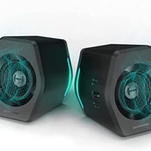 Edifier G2000 Multimedia Bluetooth Speakers for PC Desktop Computer Gaming Laptop Mac Bass USB with subwoofer RGB Lights 35mm AUX inputsBlack