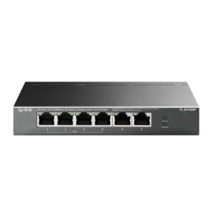 TP-Link 6-Port 10/100 Mbps Desktop PoE Switch with 4-Port PoE+ Works IEEE 8023af/at Compliant PDs Up to 250 m Data and Power Transmitting Range under Extend Mode Plug Play (TL-SF1006P)