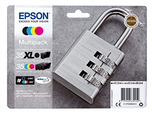 Epson 35XL MPACK Ink (XL BKundSTD cm Black Cyan Magenta Yellow