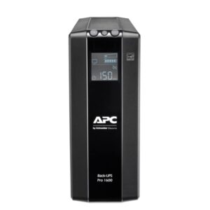 APC by Schneider Electric Back UPS Pro - BR1600MI 1600VA (8 IEC Outlets LCD Interface 1GB Dataline Protection)Black