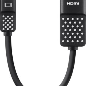 Belkin Mini Display Port to HDMI Adapter 4K (Compatible for Macbook Air Pro and Other Mini-DP Enabled Devices) Black