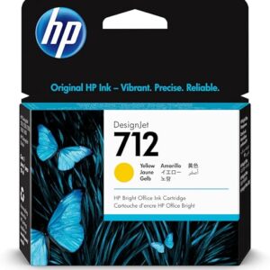 HP 712 3ED69A Yellow 29-ml Genuine Ink Cartridge with Original for DesignJet T650 T630 T250 T230 & Studio Large Format Plotter Printers and 713 Printhead