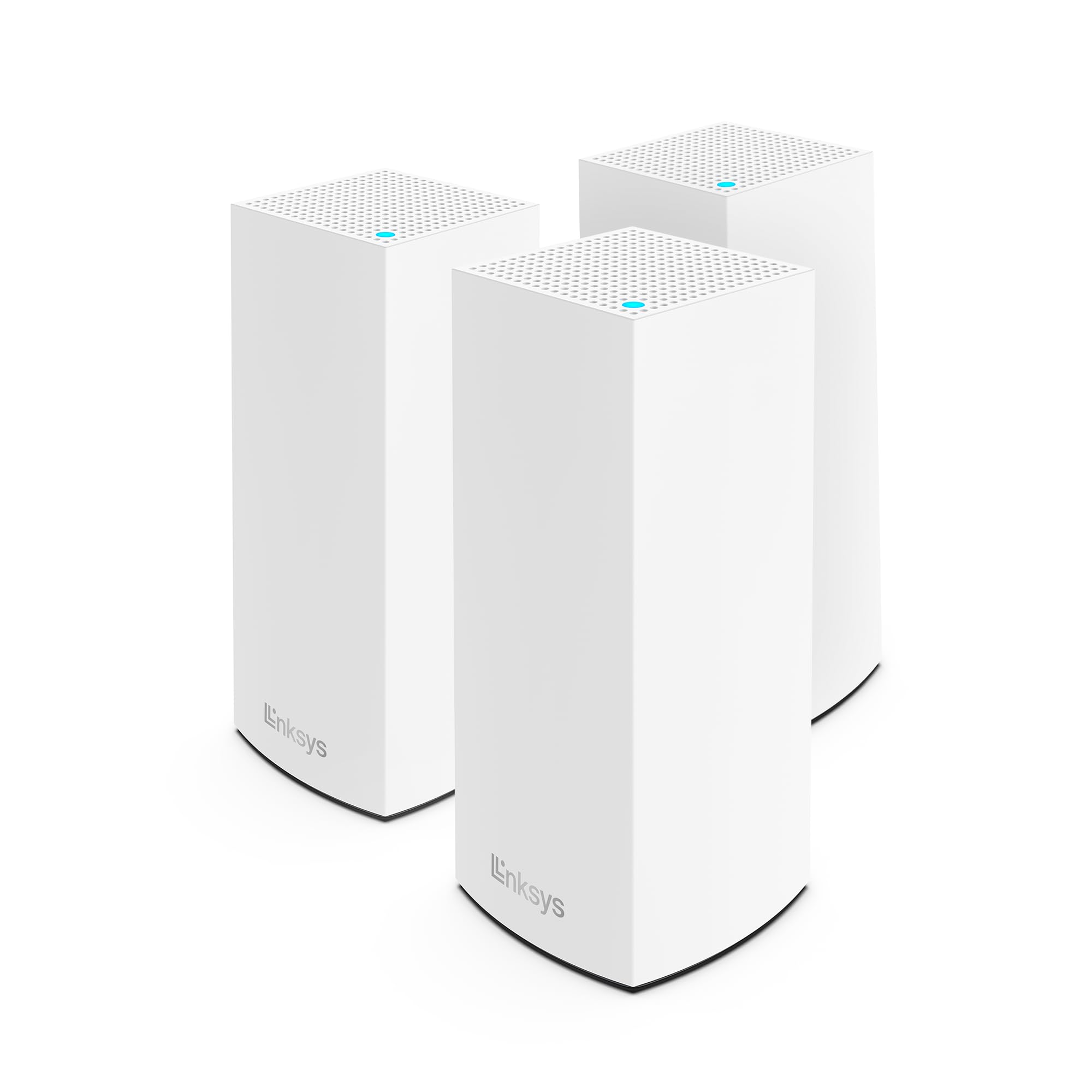 Linksys Atlas Pro 6 Velop Dual Band Whole Home Mesh WiFi System (AX5400) - Router Booster up to 8100 sq ft/750 sqm Coverage 4x Faster Speed for 90+ Devices 3 Pack White (Packing May Vary)