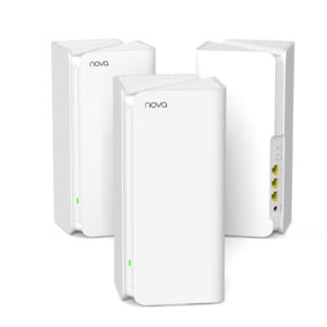 Tenda Nova Mesh WiFi 6 AX5400(MX15 Pro) Whole Home System 3dBi Antennas up to 4-7 Rooms 4200 ft Coverage Wi-Fi for 3Gigabit Ports Easy Setup Amazon Alexa3-Pack