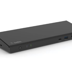 Belkin Triple Display DisplayLink Docking Station Hub with 3 HDMI Ports 2 DisplayPorts for 4K 85W Power Delivery Gigabit Ethernet 35mm Mic/Speaker 1 USB C and 5 A