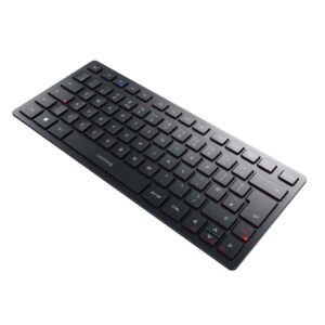 CHERRY KW 9200 MINI Compact Multi-Device Keyboard for up to 4 Devices UK Layout (QWERTY) Bluetooth RF or Cable Connection Rechargeable Black
