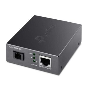 TP-Link Gigabit WDM Media Converter Auto-negotiation Extends fiber distance up to 20 km (TL-FC311A-20)