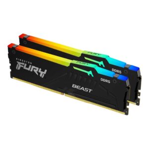 Kingston FURY Beast Black RGB EXPO 16GB (2x8GB) 5600MT/s DDR5 CL36 DIMM Desktop Gaming Memory Kit of 2 - KF556C36BBEAK2-16