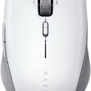 Razer Pro Click Mini - Portable Wireless Mouse for Productivity (Silent and Tactile Clicks HyperScroll Multi-Task 7 Programmable Buttons HyperSpeed Multi-Device Dongle) White
