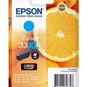 Epson 33XL Cyan Oranges High Yield Genuine Claria Premium Ink