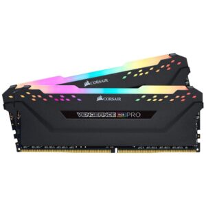 Corsair VENGEANCE RGB PRO 16GB (2x8GB) DDR4 3600 (PC4-28800) C18 AMD Optimized Memory Black