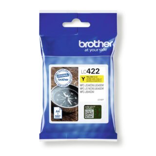 BROTHER LC-422Y Inkjet Cartridge Yellow Single Pack Standard Yield Includes 1 x Genuine Supplies