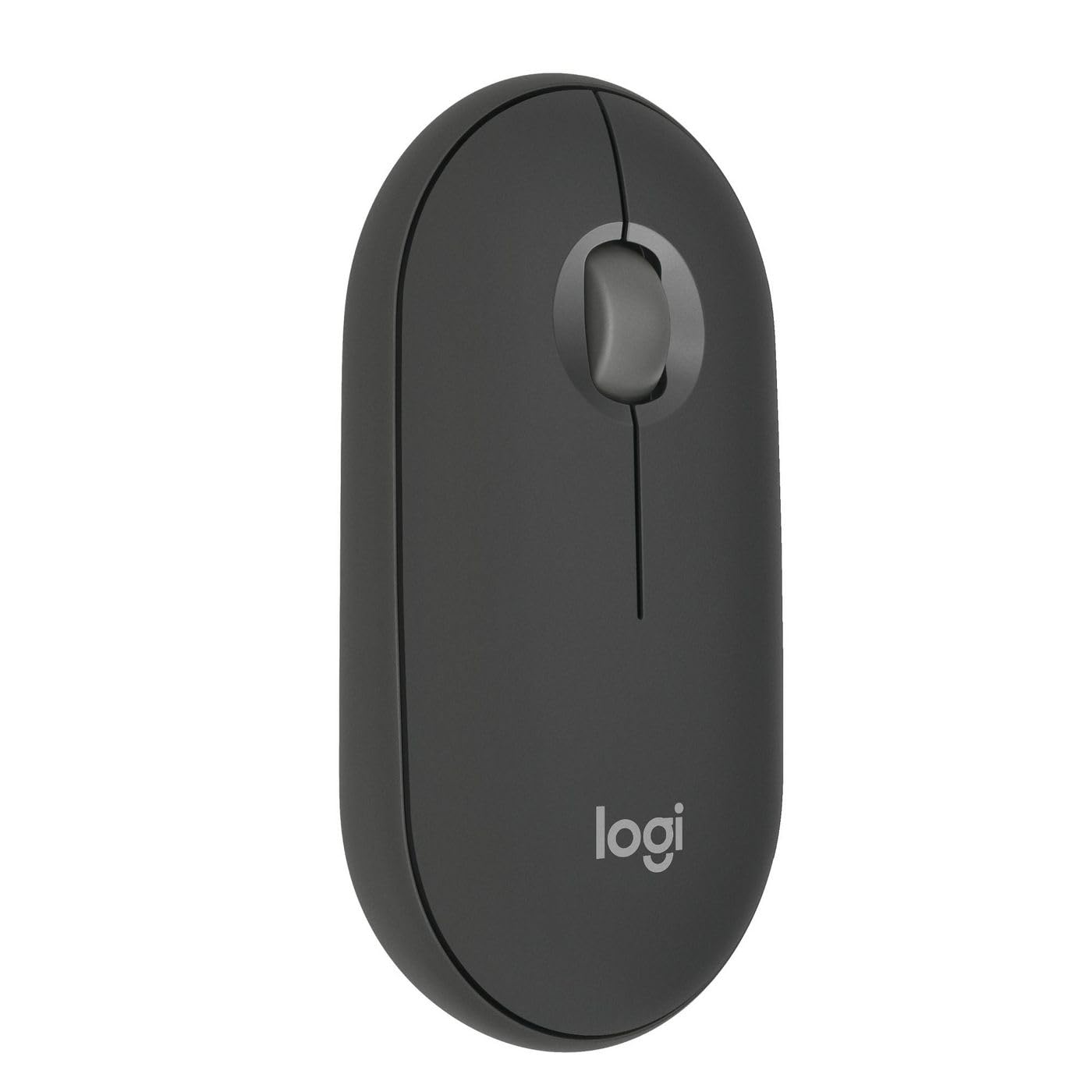 Logitech Pebble Mouse 2 M350s Slim Bluetooth Wireless Portable Lightweight Customisable Button Quiet Clicks Easy-Switch for Windows macOS iPadOS Android Chrome OS - Graphite
