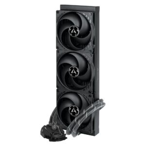 ARCTIC Liquid Freezer III 420 - Water Cooling PC All-in-One CPU AIO Cooler Intel & AMD compatible efficient PWM-controlled pump fan: 200-1700 rpm LGA1851 and LGA1700 Contact Frame Black