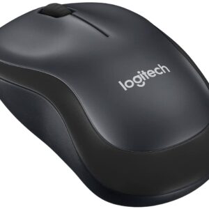 Logitech M220 SILENT Wireless Mouse 24 GHz with USB Receiver 1000 DPI Optical Tracking 18-Month Battery Ambidextrous Compatible PC Mac Laptop - Black