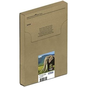Epson 24 Elephant Genuine Multipack Eco-Friendly Packaging 6-colours Claria Photo HD Ink Cartridges Cyan