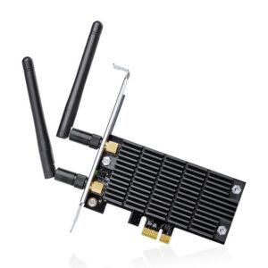 TP-Link AC1300 Wireless Dual Band PCI Express Wi-Fi Adapter with two Antennas PCI-E Network Interface Card for Desktop Heat Sink Better Stability Easy to Install (Archer T6E)