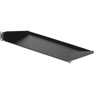 StarTechcom 1U Server Rack Shelf - Universal Mount Cantilever for 19" Network Equipment & Cabinet Heavy Duty Steel Weight Capacity 33lb/15kg 7" Deep Tray Black (CABSHELF1U)