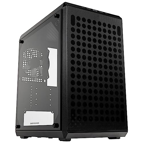 Cooler Master MasterBox Q300L V2 - mATX Mini-Tower Case 1 x 120mm Pre-Installed Rear Fan Tempered Glass Panel Clean Routing Multiple Thermal Options & USB 32 Gen 2x2 Type-C 20GB/s
