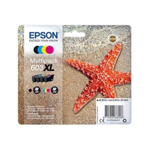 Epson 603XL Starfish High Yield Genuine Multipack 4-Colours Ink Cartridges