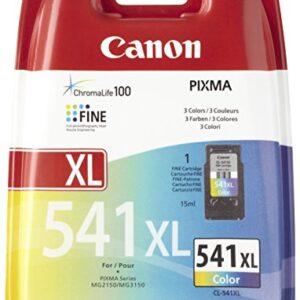 Canon Genuine High Capacity 1 x CL-541XL Tri-colour Ink Cartridge - Containing 15ML of Printer / Suitable for PIXMA MX MG and TS series printers