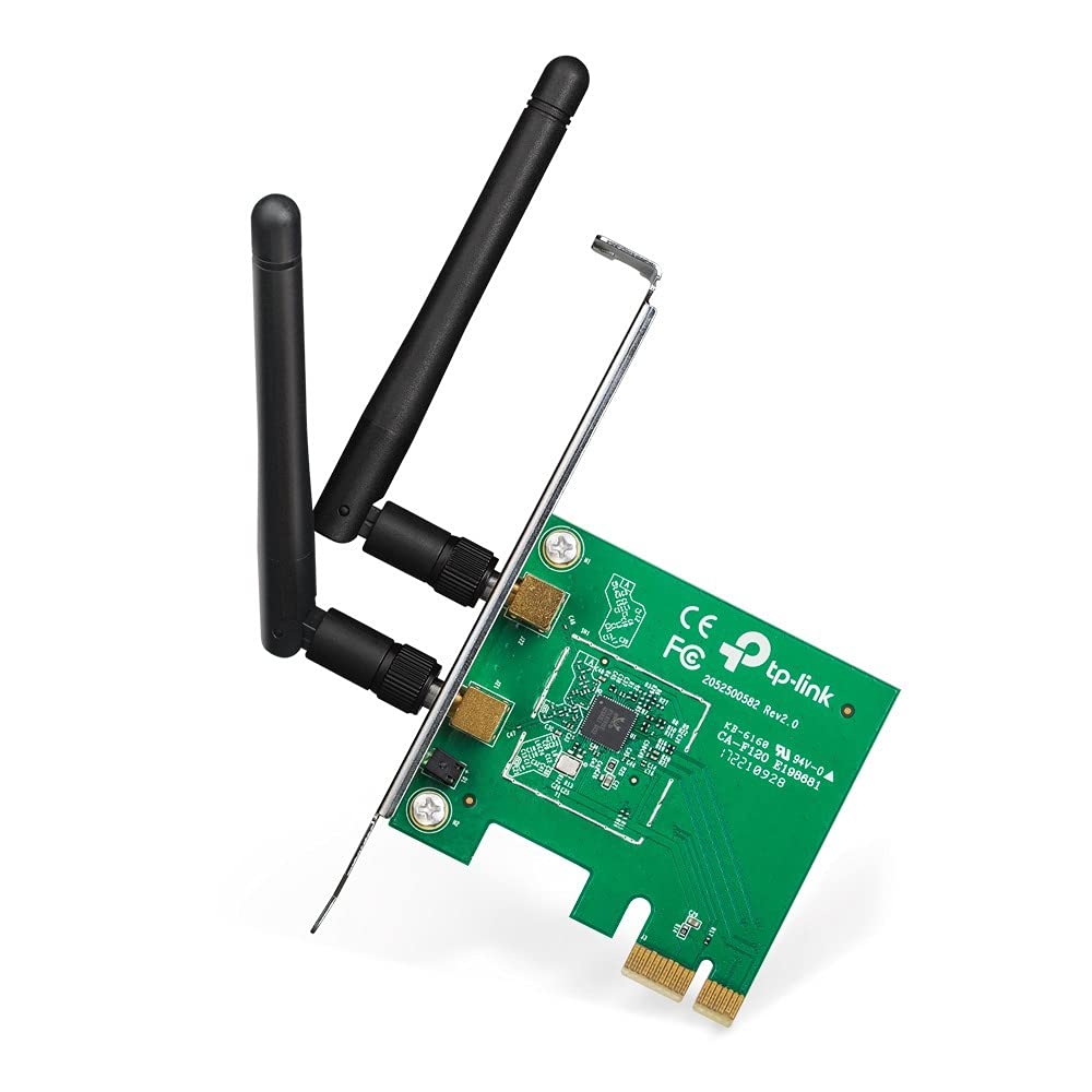 TP-Link 300 Mbps Wireless N PCI Express Adapter PCIe Network Interface Card for Desktop Low-Profile Bracket Included Supports Windows 10/81/8/7 & LinuxBlack (TL-WN881ND)