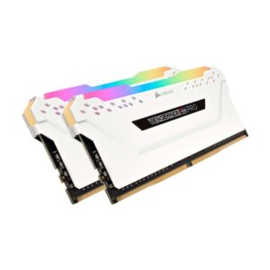 Corsair Vengeance RGB PRO 16 GB (2 x 8 GB) DDR4 3200 MHz C16 XMP 20 Enthusiast LED Illuminated Memory Kit - White