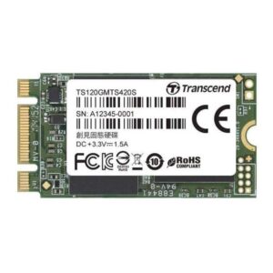 Transcend MTS420S 120 GB M2 2242 SATA III 6 Gb/s Internal Solid State Drive (SSD) 3D TLC NAND (TS120GMTS420S)