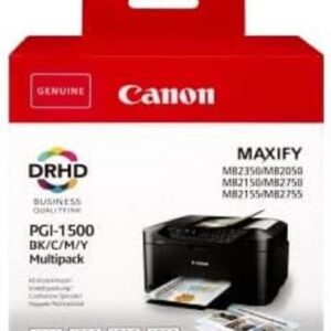 Canon PGI-1500 C M Y BK Pack of 4 cartridges (Black Cyan Magenta Yellow) Genuine (Plastic Pack)