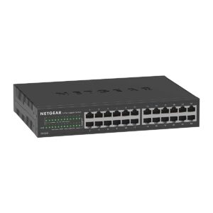 NETGEAR 24-Port Gigabit Ethernet Unmanaged Switch (GS324) - Desktop Wall or Rackmount Silent Operation