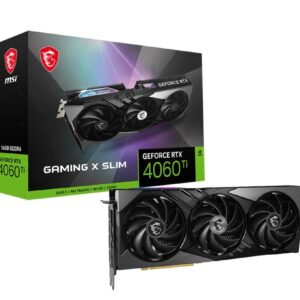 MSI GeForce RTX 4060 Ti GAMING X SLIM 16G Graphics Card - GPU 16GB GDDR6 (18Gbps/128-bit) PCIe 40 TRI FROZR 3 (3 TORX Fan 50) RGB HDMI 21 DisplayPort 14a
