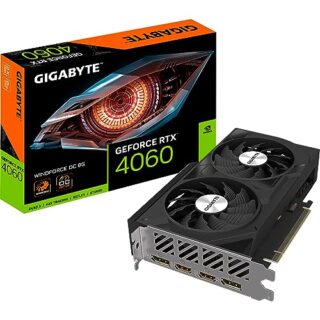Gigabyte NVIDIA GeForce RTX 4060 WINDFORCE OC Graphics Card - 8GB GDDR6 128-bit PCI-E 40 2475MHz Core Clock 2x DP 14 HDMI 21a DLSS 3 GV-N4060WF2OC-8GD