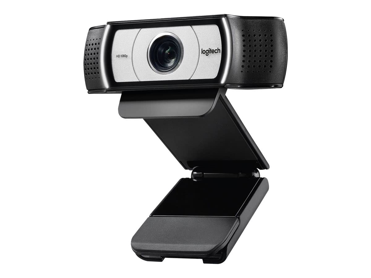 Logitech C930-E Business Webcam Full HD 1080p/30fps Video Calling Light Correction Autofocus 4X Zoom Privacy Shade Works with Skype WebEx Lync Cisco PC/Mac/Laptop/Macbook/Chrome