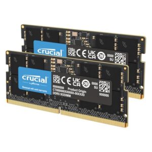 Crucial RAM 32GB Kit (2x16GB) DDR5 5600MHz (or 5200MHz or 4800MHz) Laptop Memory CT2K16G56C46S5label information may vary