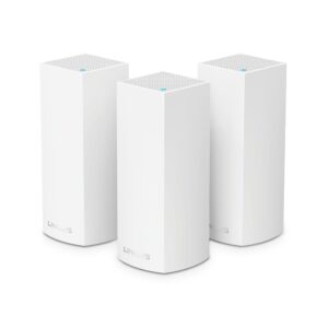 Linksys Velop WHW0303 Tri-Band Whole Home Mesh WiFi 5 System (AC2200) - Router Extender & Booster up to 6000 sq ft for 60+ Devices Supports MU-MIMO Parental Control 3 Pack White