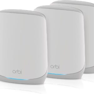 NETGEAR Orbi Mesh WiFi 6 System (RBK763S) Router & 2 Extenders Cover Every Room Up To 6000 Sq Ft Improve Speeds 54 Gbps 75 devices Simple App Set