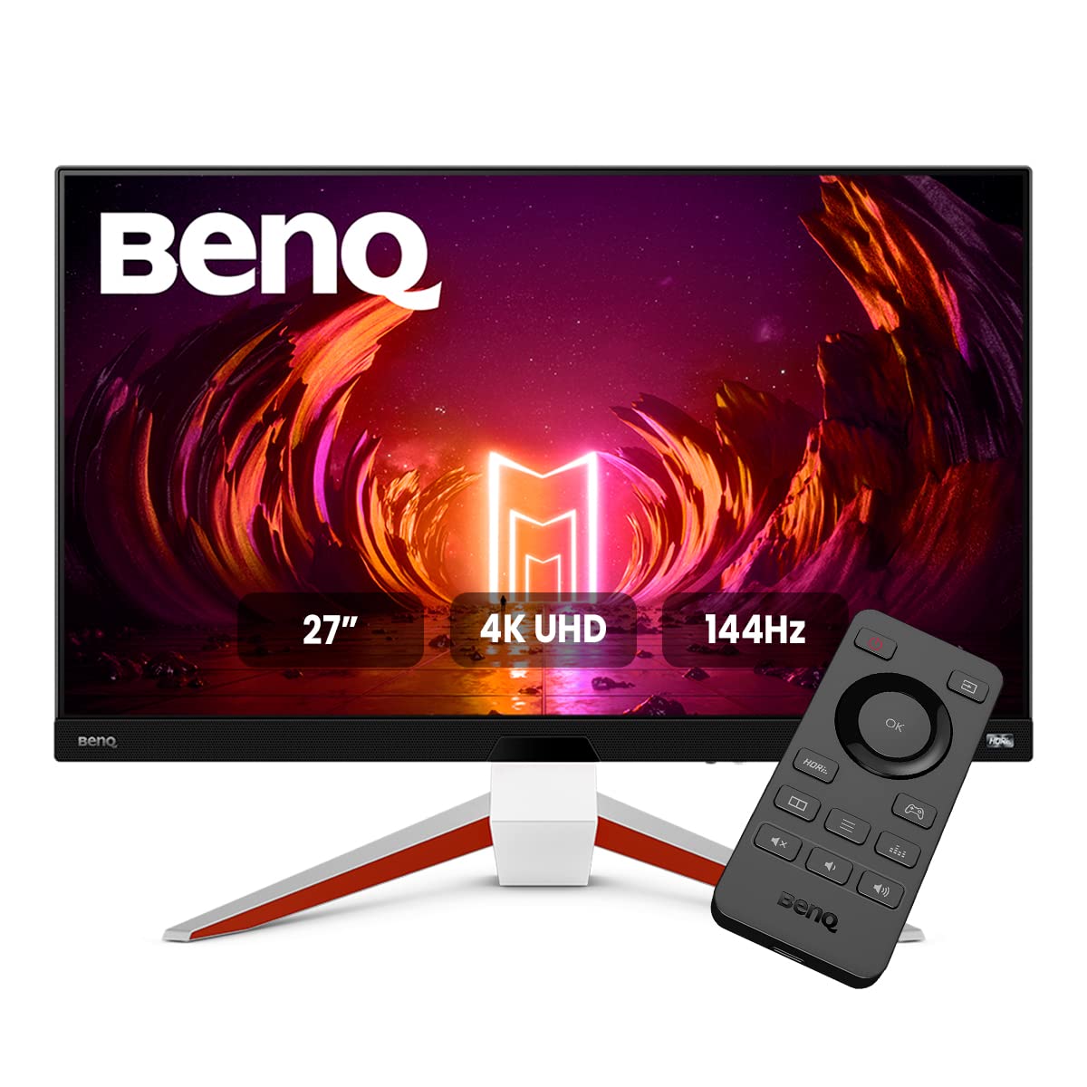 BenQ MOBIUZ EX2710U 4K Gaming Monitor (27 inch IPS 144 Hz 1ms HDR 600 HDMI 21 48 Gbps full bandwidth VRR compatible for PS5 remote control)