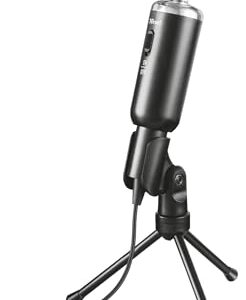 Trust 21672 Madell Microphone and Stand for PC Laptop with 35 mm Plug Black 210 cm60 cm70 cm