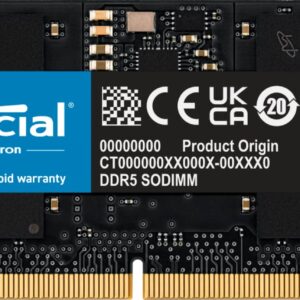 Crucial RAM 16GB DDR5 4800MHz CL40 Laptop Memory CT16G48C40S5