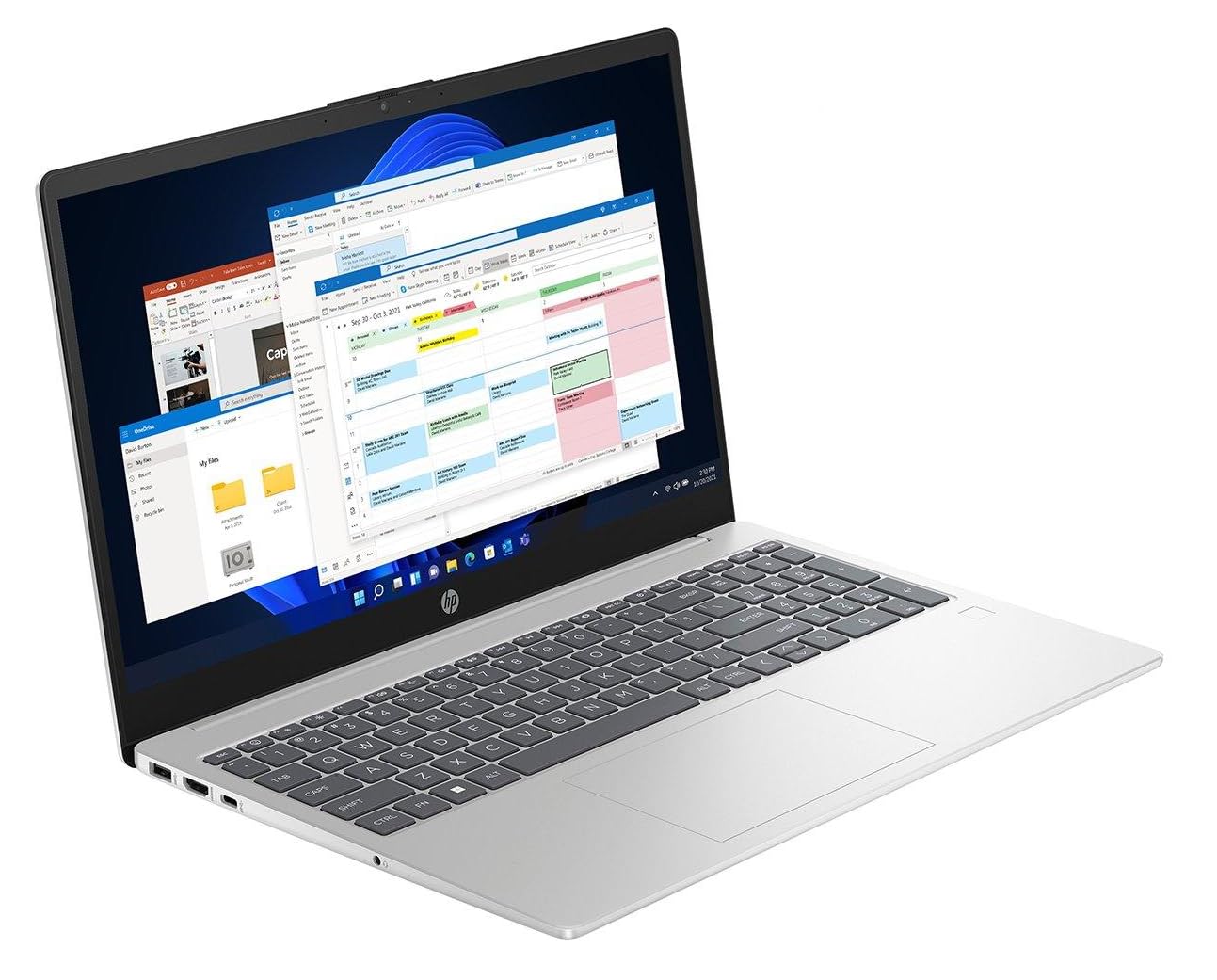 HP Laptop PC 15-fc0008na AMD Ryzen 5-7520U Processor 8GB RAM 256GB SSD Radeon GPU 156 inch Full HD 16:9 display Windows 11 Home Silver