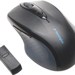 Kensington Wireless Mouse - Pro Fit Full Sized with ergonomic comfort design optical sensor & adjustable dpi for laptop desktop PC Macbook notebook Black (K72370EU)