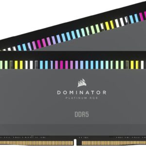 Corsair DOMINATOR PLATINUM RGB DDR5 32GB (2x16GB) 5600MHz CL36 AMD EXPO Intel XMP iCUE Compatible Computer Memory Grey (CMT32GX5M2B5600Z36)