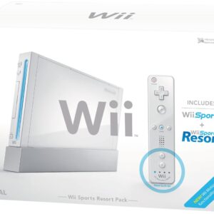 Nintendo Wii Console (White) with Sports + Resort including Remote Plus Controller (Wii)