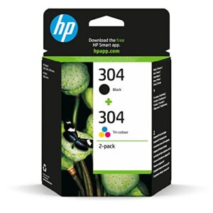 HP 304 Tri-colour and Black Original Ink Cartridge 3JB05AE 2 Count (Pack of 1)
