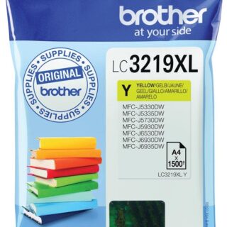 BROTHER LC-3219XLY Inkjet Cartridge Yellow Single Pack High Yield Includes 1 x Genuine Supplies