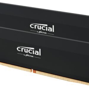 Crucial Pro DDR5 RAM 32GB Kit (2x16GB) 6000MHz CL36 Overclocking Gaming Memory Intel XMP 30 / AMD EXPO Computer (PC) Black - CP2K16G60C36U5B