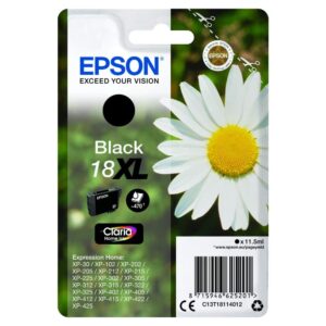 Epson 18XL Black Daisy High Yield Genuine Claria Home Ink Cartridge