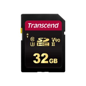 Transcend 32GB SDHC 700S Memory Card UHS- II C10 U3 V90 8K Ultra HD Up to 285/180 MB/s (Idea for DSLR cameras and advanced camcorders) TS32GSDC700S
