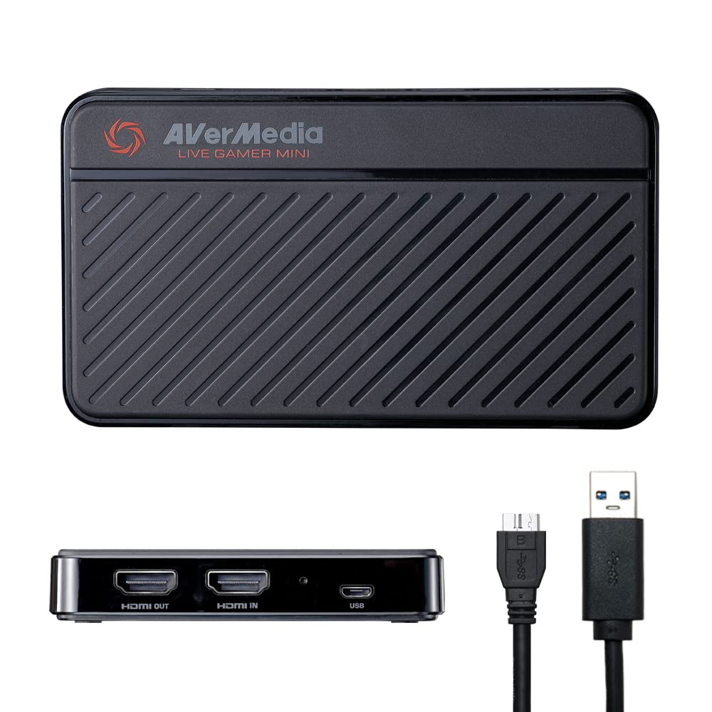 AVerMedia Live Gamer MINI GC311 1080p60 Full HD Pass-Through USB 20 Game Capture Card Hardware Encoder Plug & Play For Beginners Switch PS4 Xbox iPhone iPad